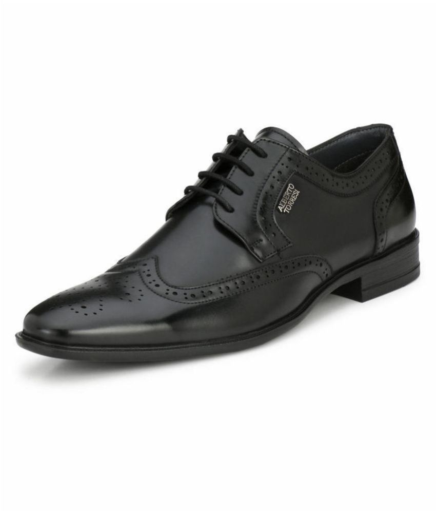 alberto torresi black formal derby shoes