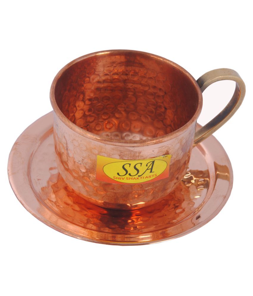 Shiv Shakti Arts Copper Copper Cups 150 ml Tea Cup 4 Pcs 150 ml Buy