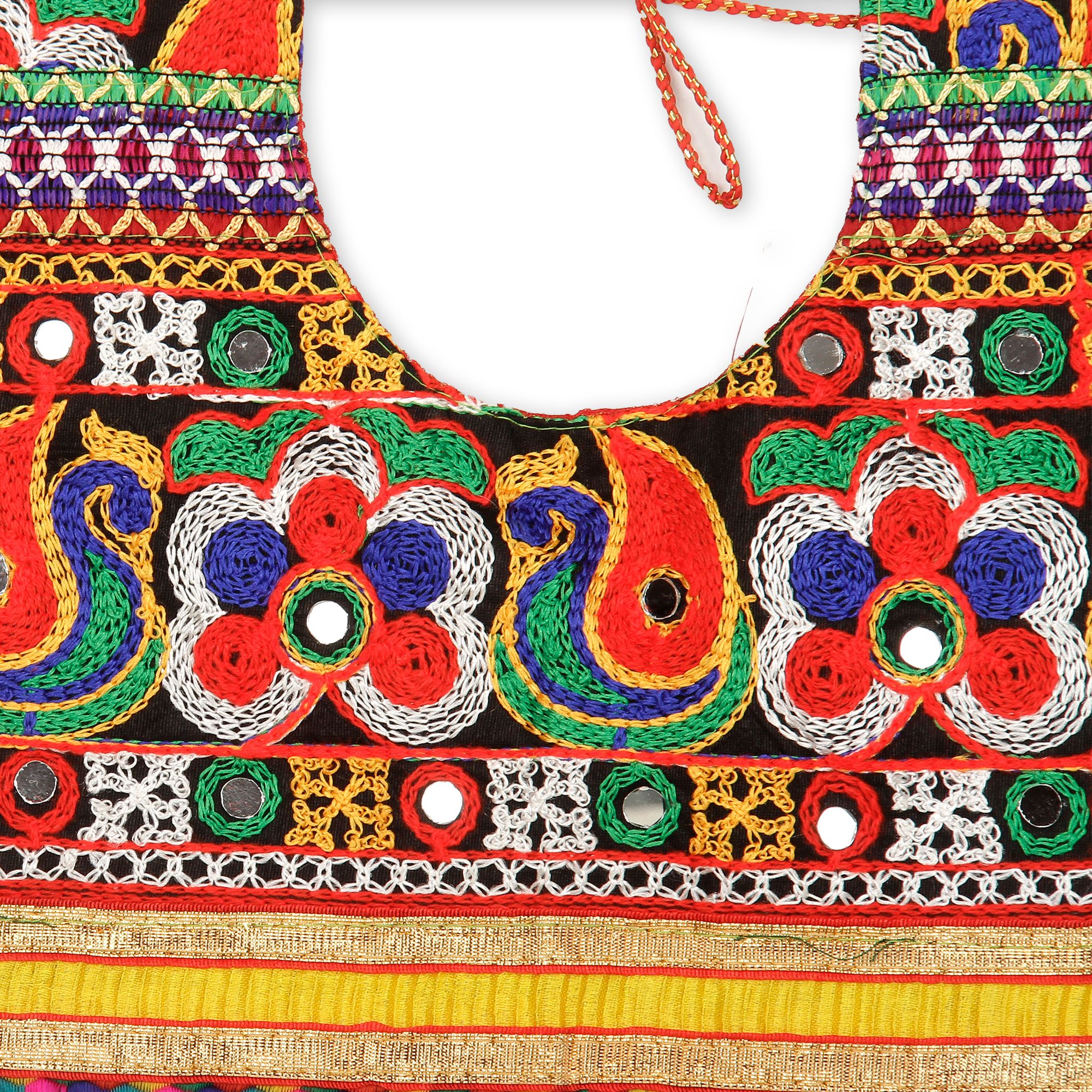 Pikaboo Red Kutchi Flower Embroidery Chaniya Choli (5-6 Years) - Buy ...
