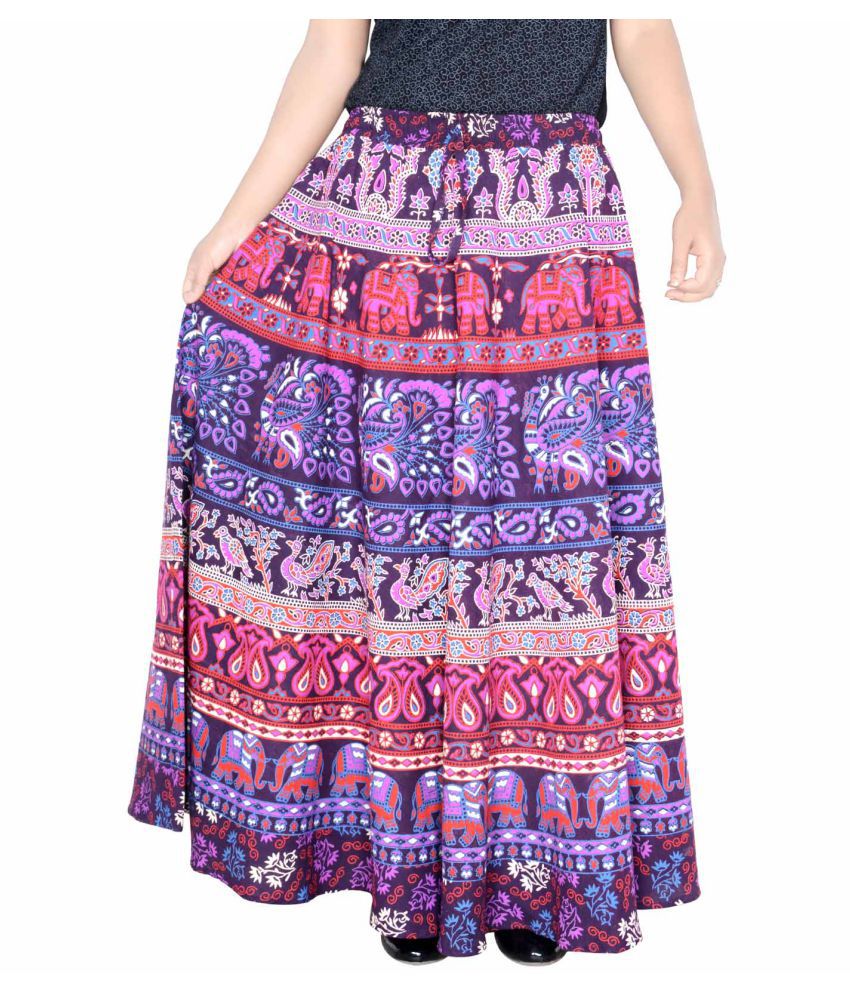     			Sttoffa Cotton Wrap Skirt - Purple