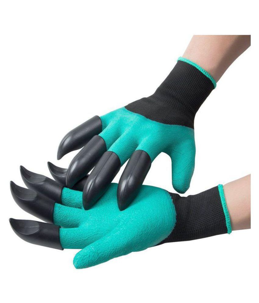 Sitarama Unisex Multicolor Woolen Garden Gloves For Winters