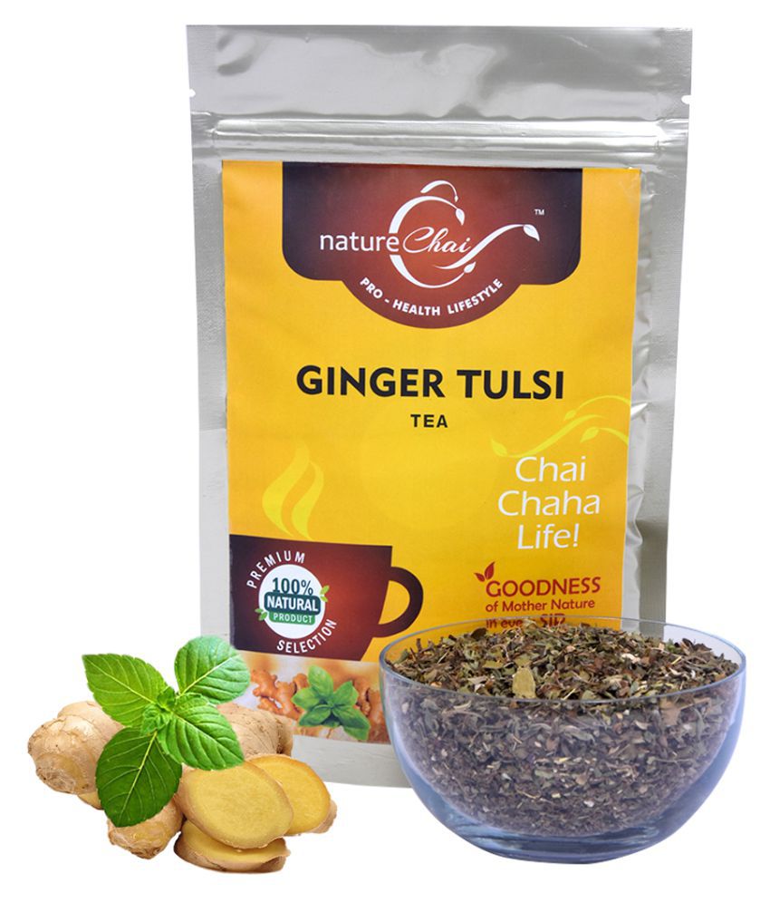 nature Chai Ginger Tulsi Tea Loose Leaf 100 gm Pack of 2: Buy nature ...