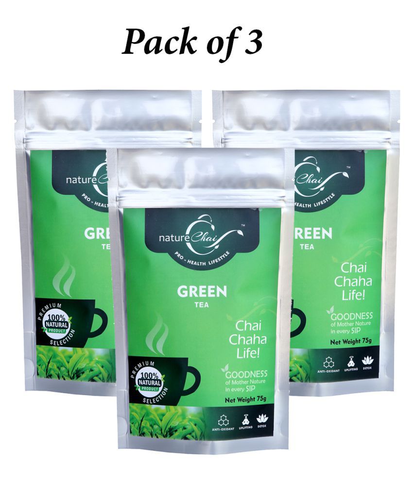     			nature Chai Green Tea Loose Leaf 75 gm Pack of 3