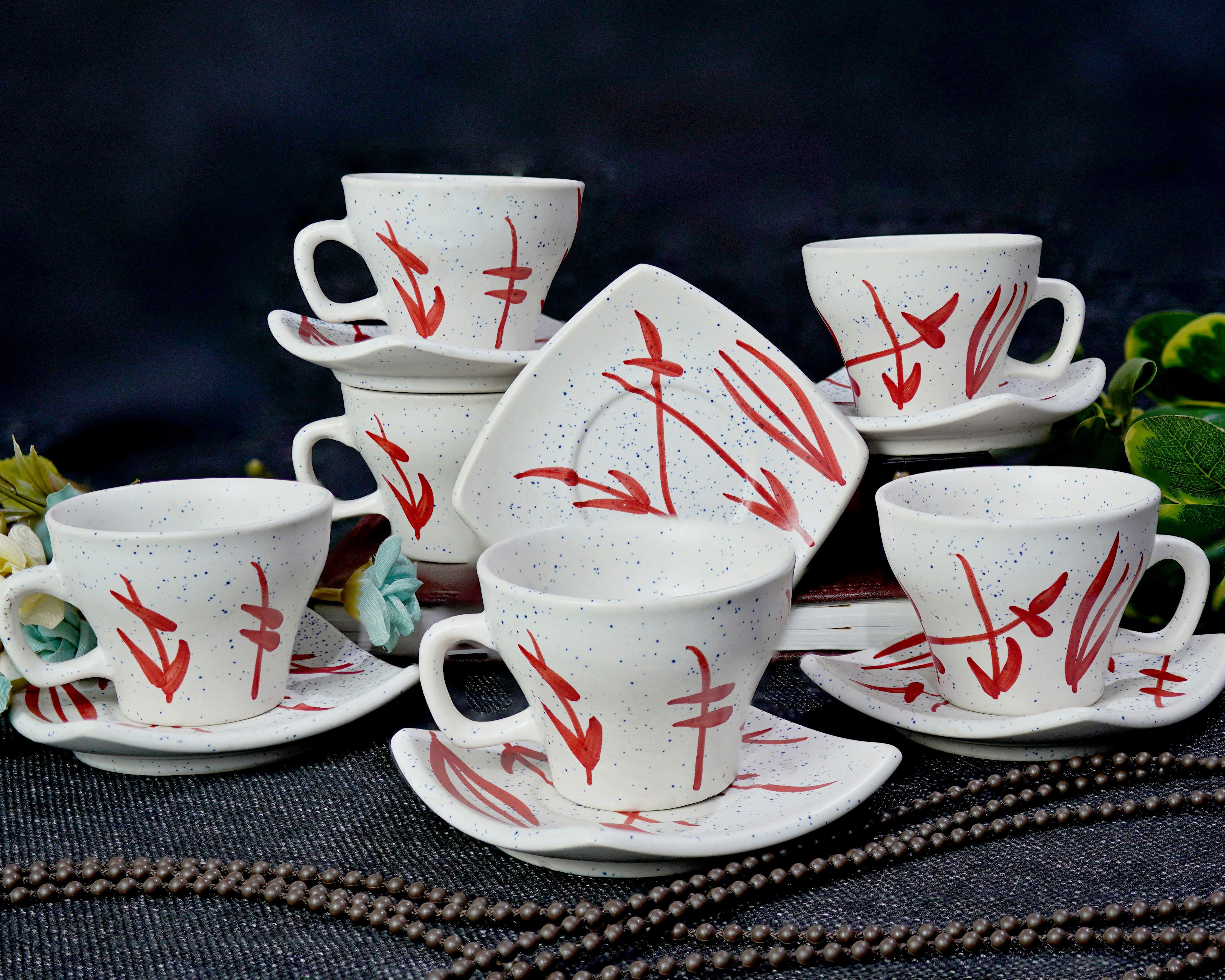 Tashveen Articles Stoneware Handpainted Tea Cups Tea Cup ...