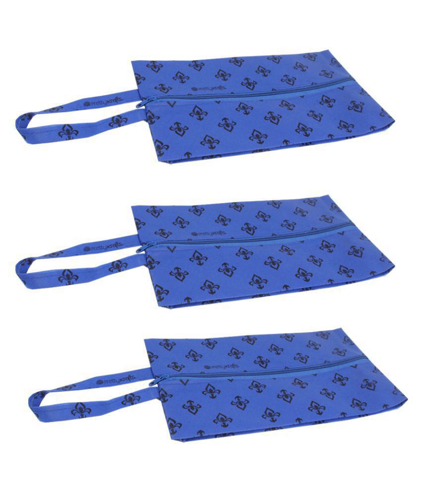     			PrettyKrafts Shoe Cover, Shoe Bag with Center Zipper- Large (Set of 3 pcs)