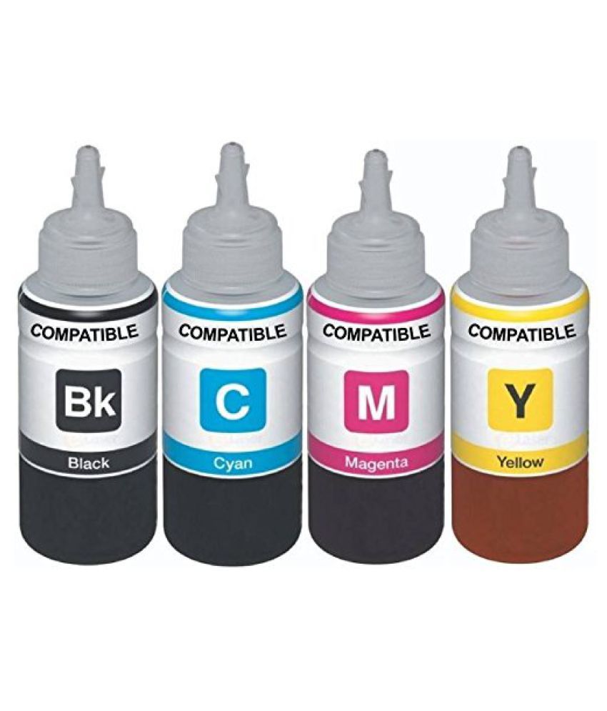 Kataria Refill Ink x 100ml Multicolor Pack of 4 Ink bottle for Canon E560 Colour WiFi Multifunction Inkjet Printer