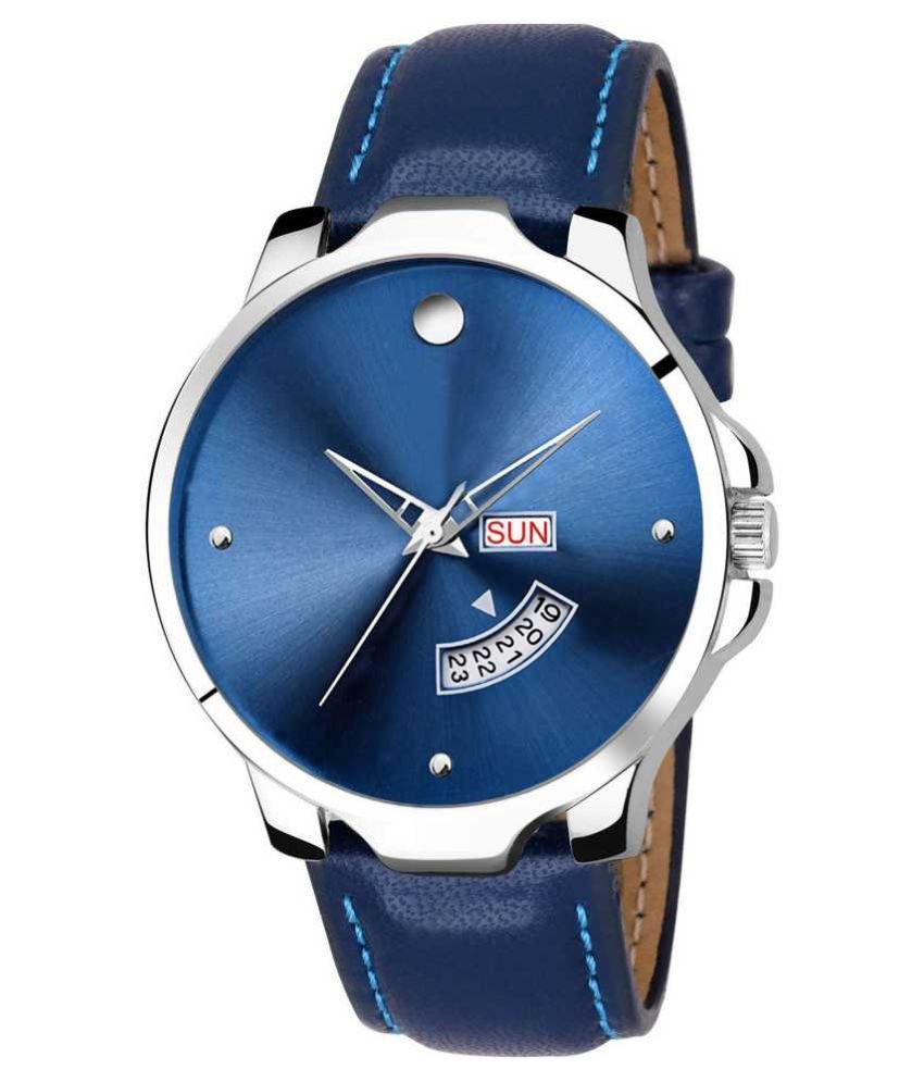newmen 2025BL Day and Date Leather Analog Men's Watch Buy newmen