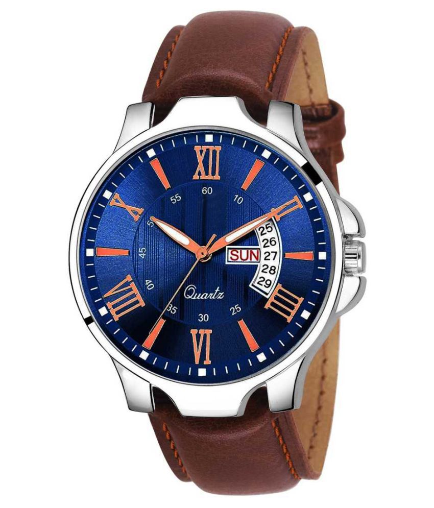     			newmen 2031 Day and Date Leather Analog Men's Watch