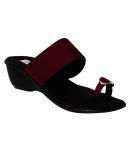 Feel It - Maroon Women's Slip On Heels