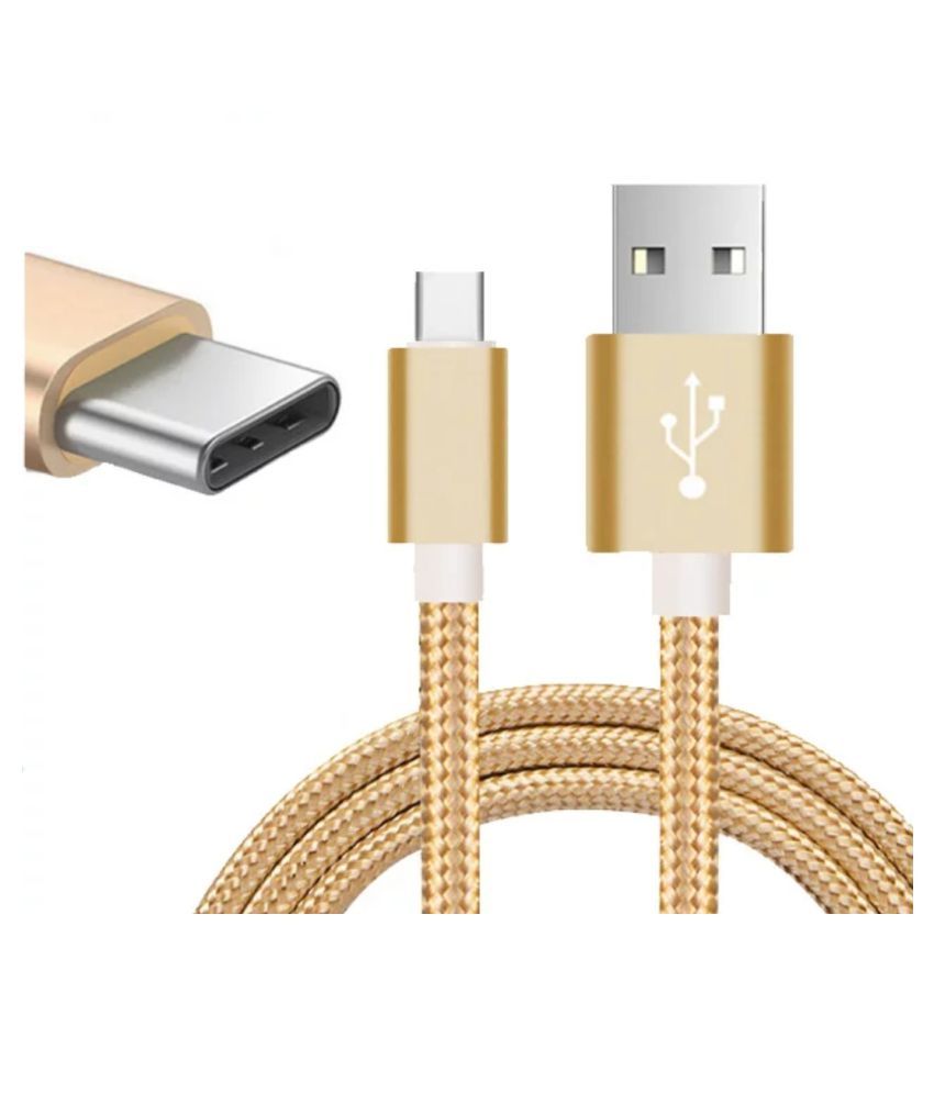 Flash Type C Cable Golden - 1 Meter - All Cables Online at Low Prices ...