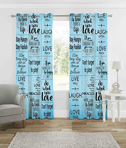     			indiancraft Single Window Semi-Transparent Eyelet Polyester Curtains Blue