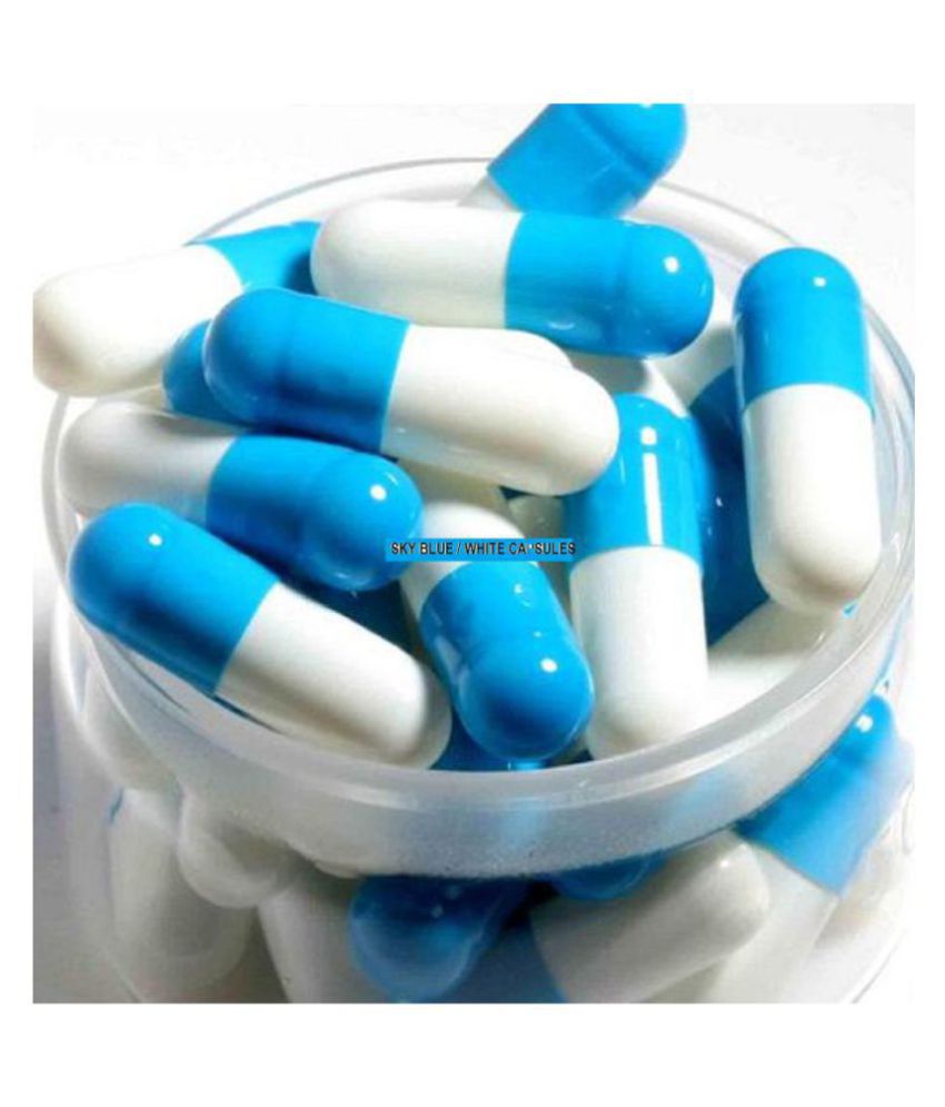 BioMed Empty Capsules Size 0 Color Skyblue / White 500 pieces Capsule 500 no.s