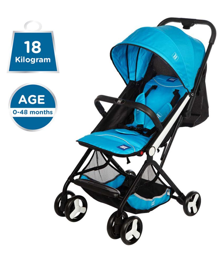     			Mee Mee Premium Portable Baby Stroller Pram with Compact Tri-Folding (Light Blue)