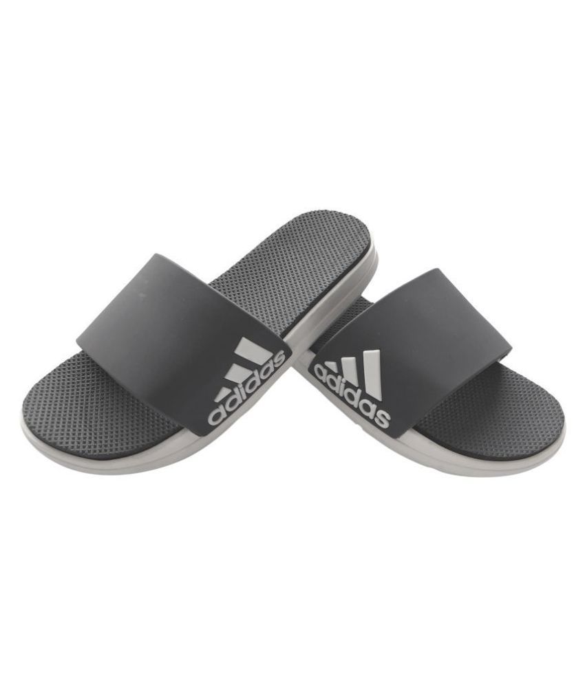 adidas gray slippers