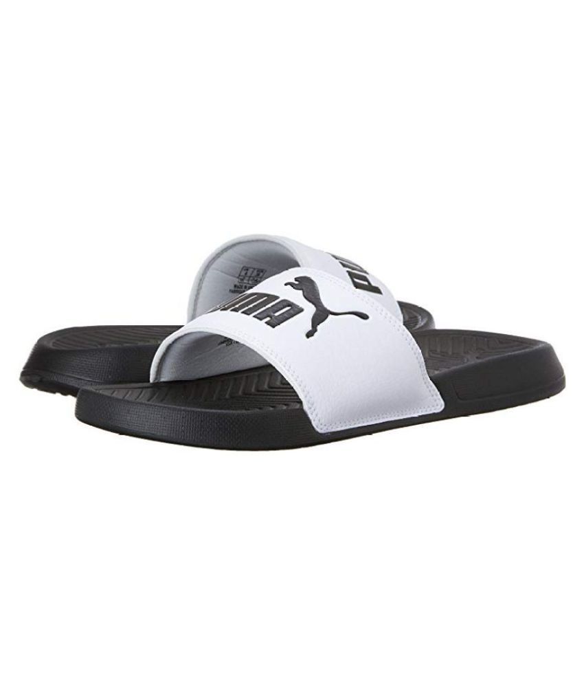 puma black slide flip flop