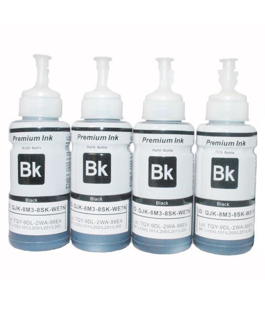 JYOTSNA INK EPSON L200/L210/L220 Black Pack of 4 Ink bottle for EPSON