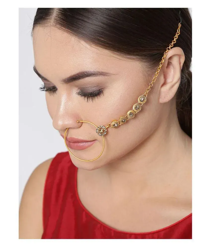 Zaveri pearls nose ring hot sale