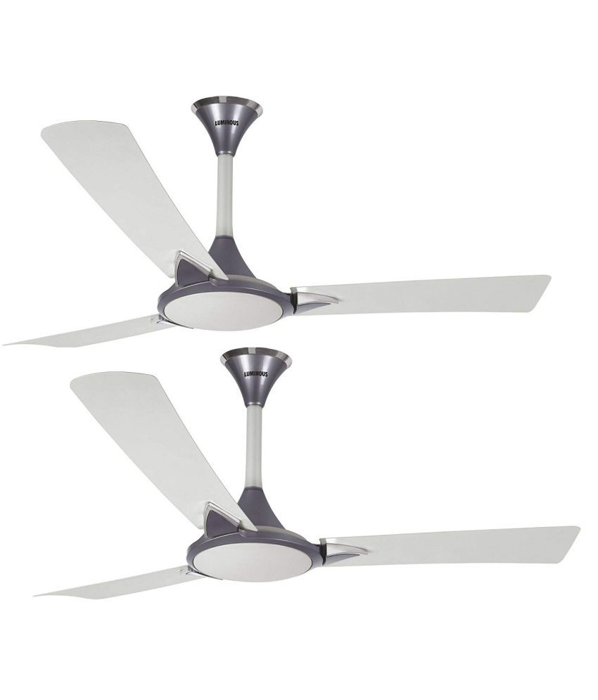 Luminous 1200 Mm Warrior Pack Of 2 Ceiling Fan Silver White Price