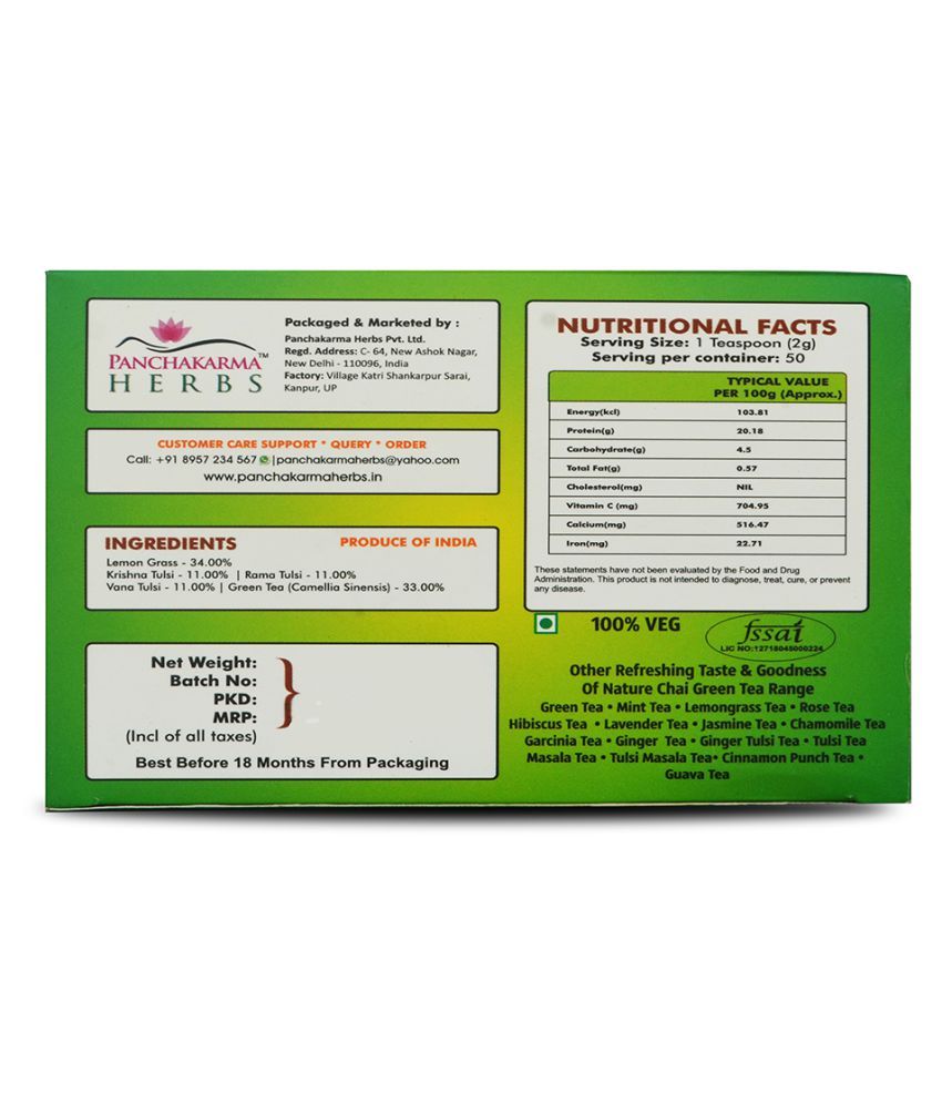 Nature Chai Lemon Grass Green Tea Bags 25 no.s Pack of 2 Buy Nature