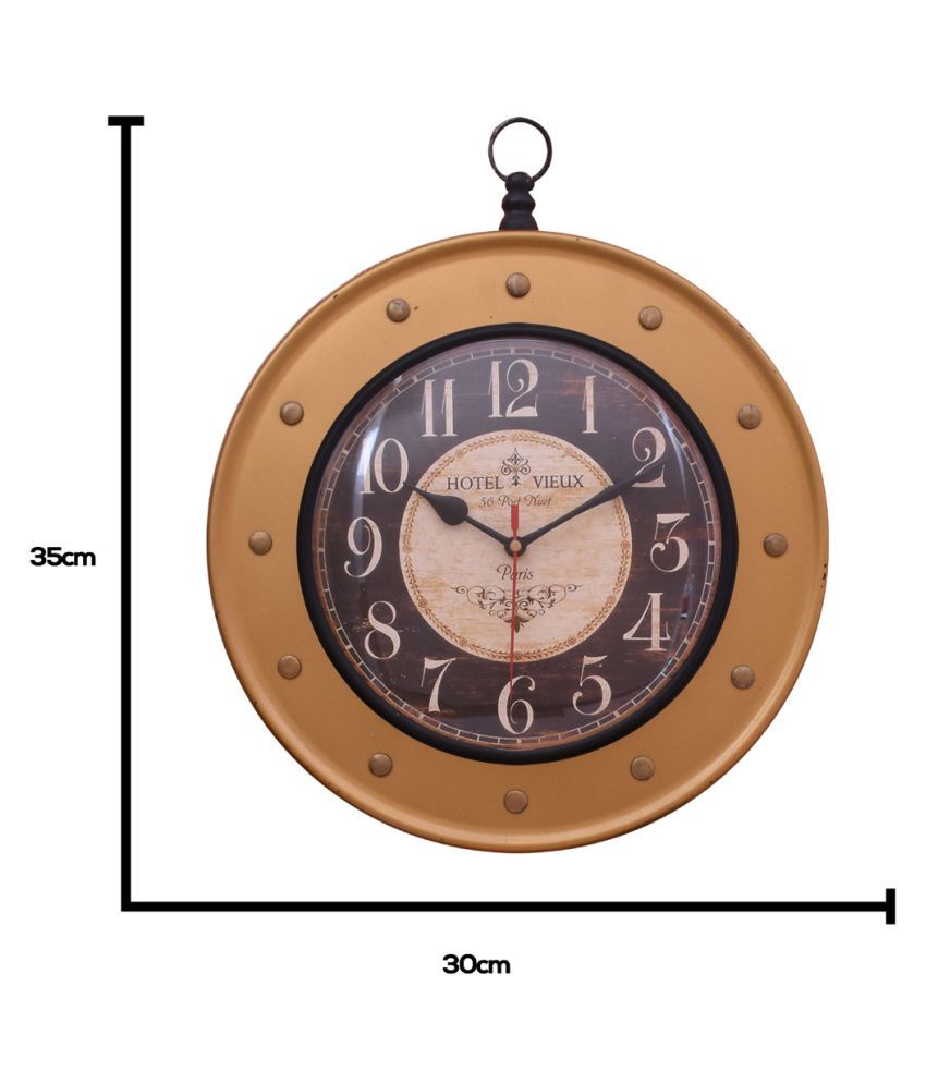 Home Sparkle Circular Analog Wall Clock For Décor/Gifting ( 5 x 35 cm