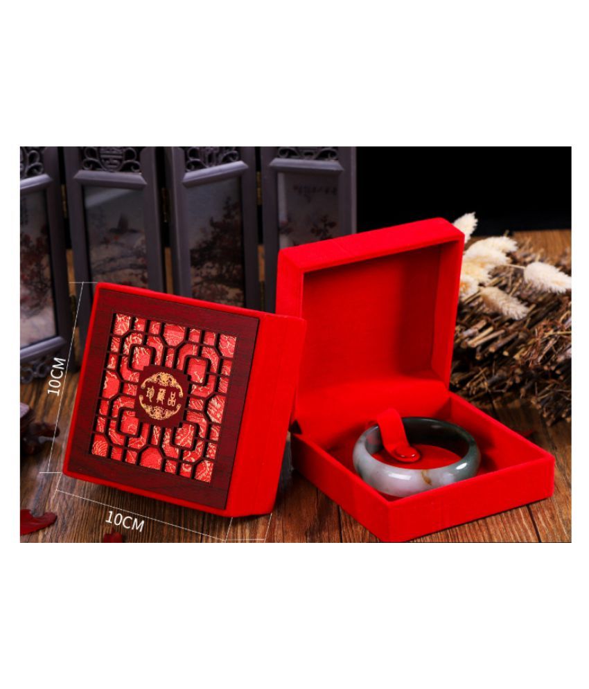 COLOGO 1PC Red Box Square Ornament Packing Box Jewel Case (Fashion ...