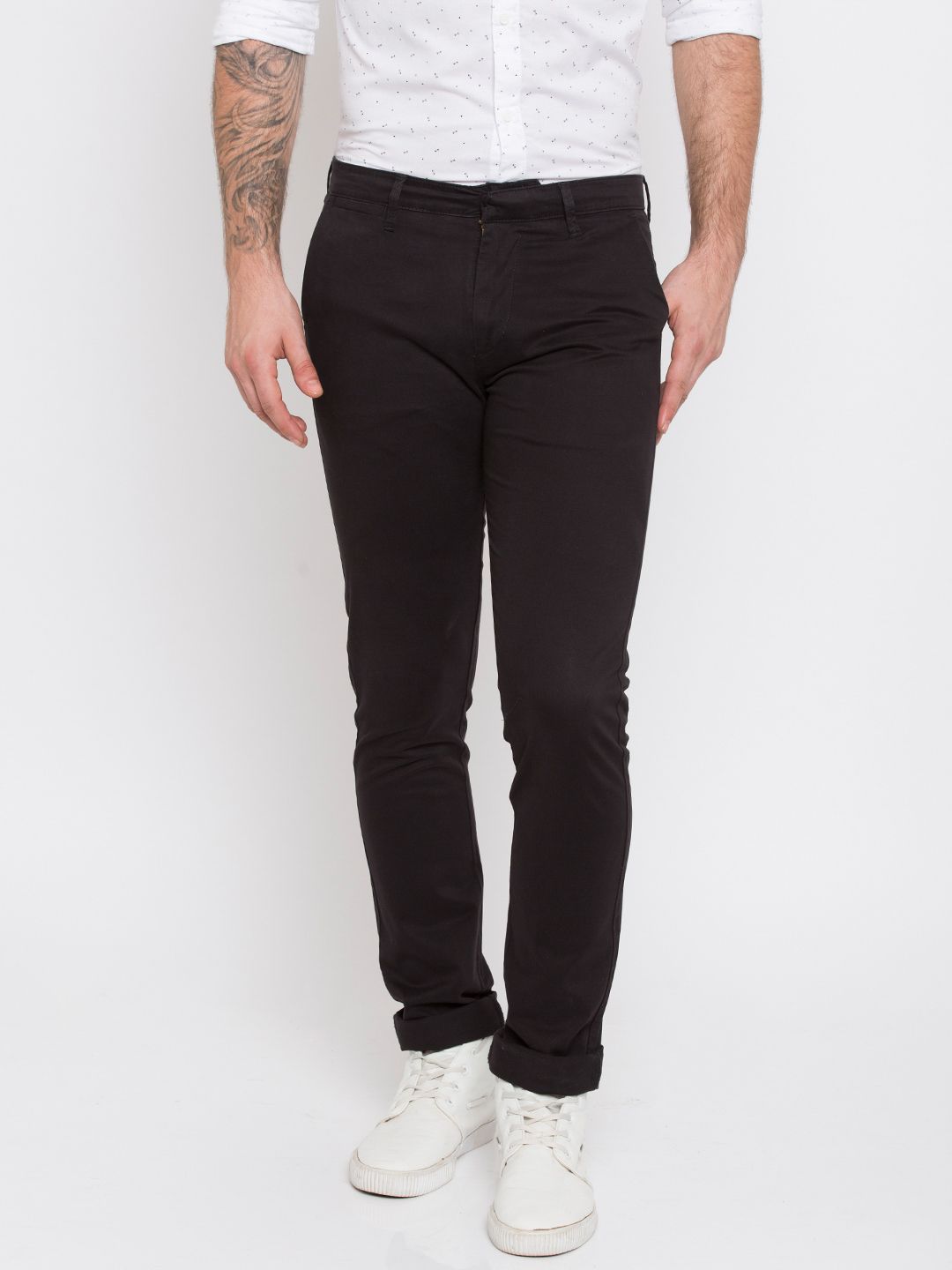 black slim fit chinos