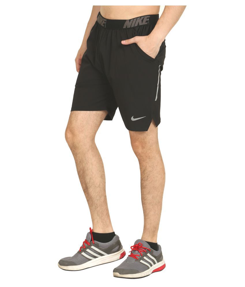 Download Nike Black Polyester Lycra Fitness Shorts Single - Buy ...