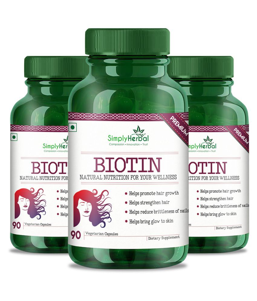 Simply Herbal Simply Herbal Biotin 10000 MCG 90 no.s Unfalvoured