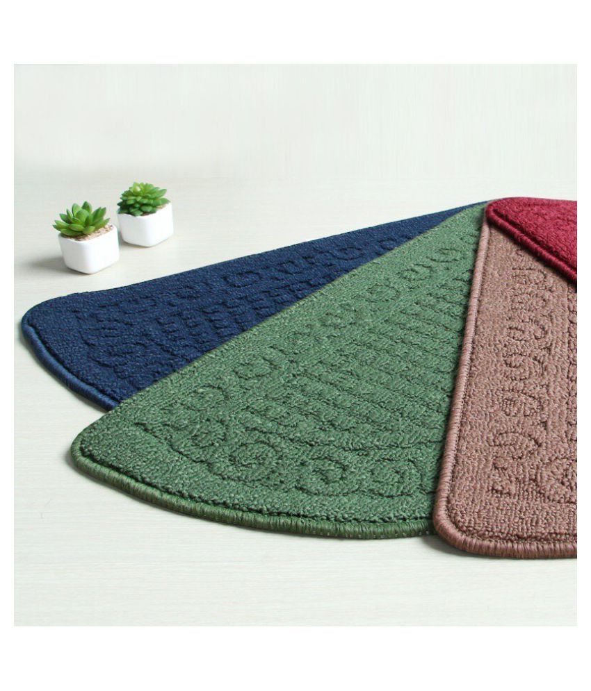 Decorative Rug Latex Back Non Slip Entrance Doorway Mat Half Moon