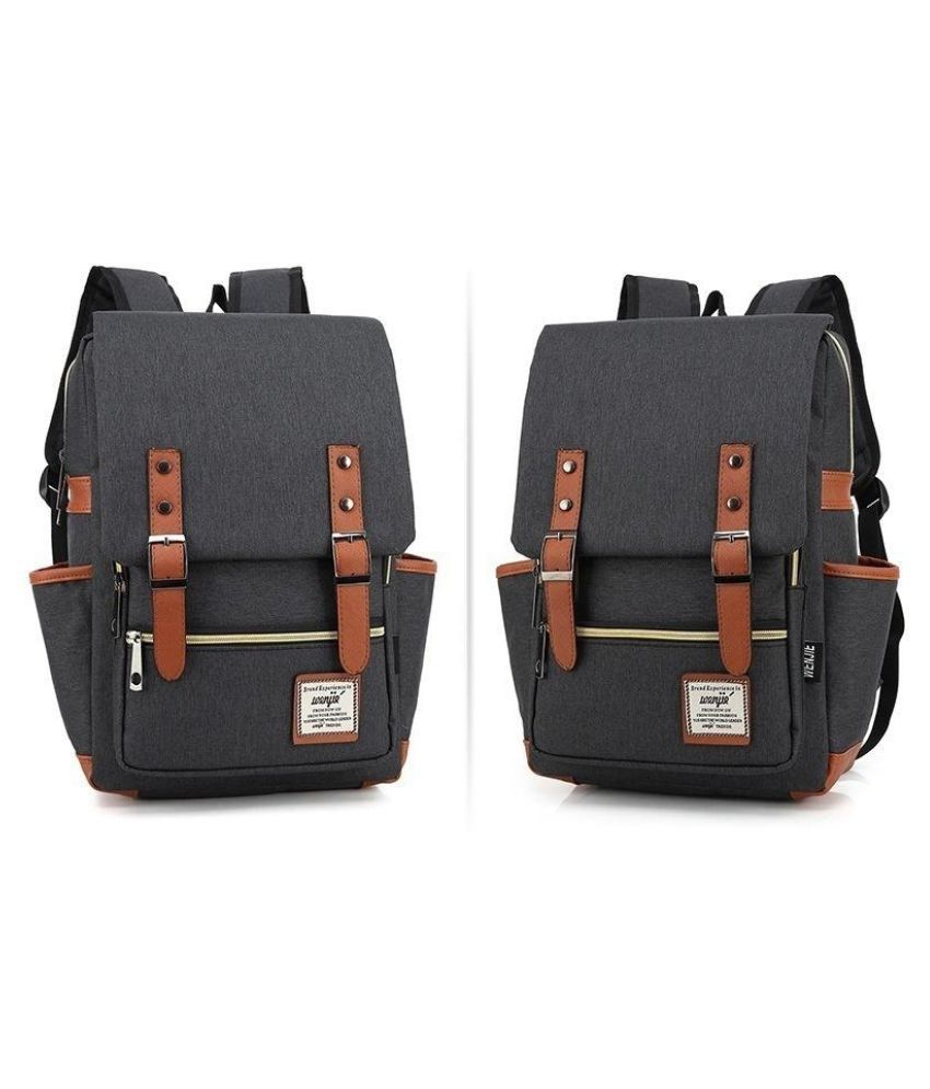 vintage casual canvas backpack