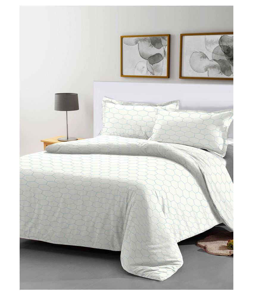 Pizuna Linens Cotton Double Bedsheet with 2 Pillow Covers Buy Pizuna