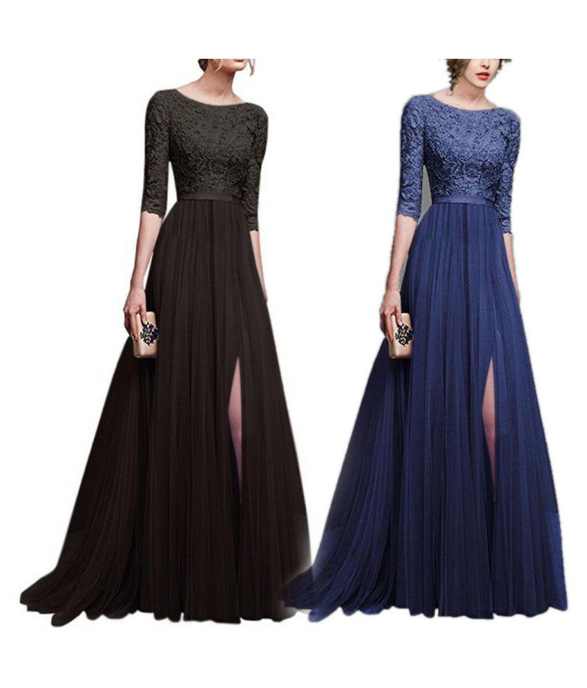 Womens Formal Bridesmaid Evening Cocktail Wedding Gown Party Prom Long Dress