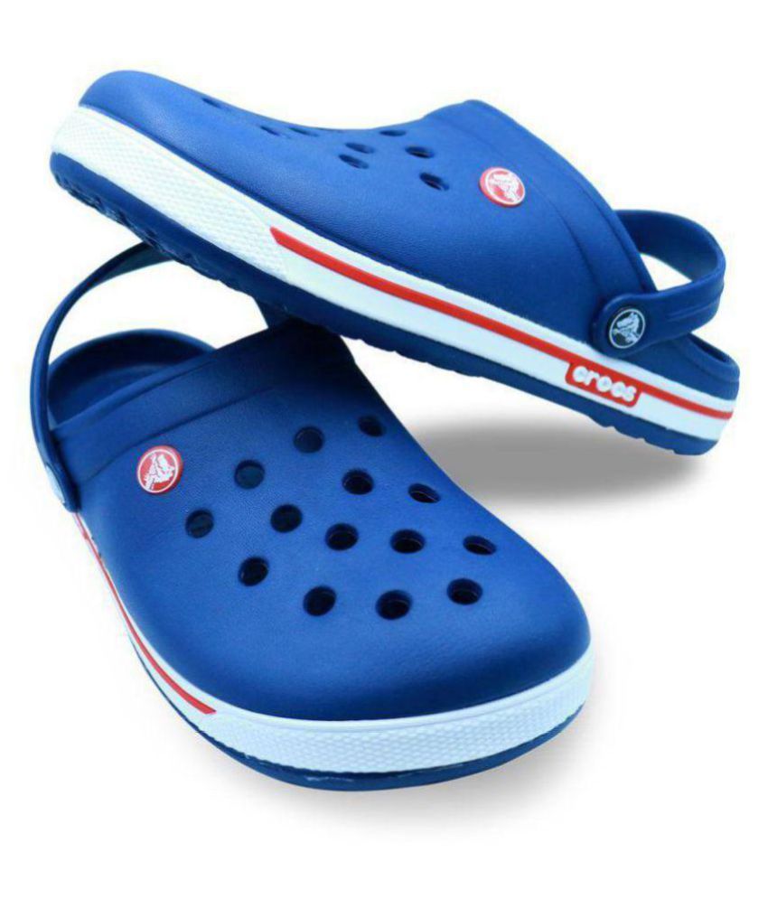 Crocs Blue Rubber Floater Sandals - Buy Crocs Blue Rubber Floater ...