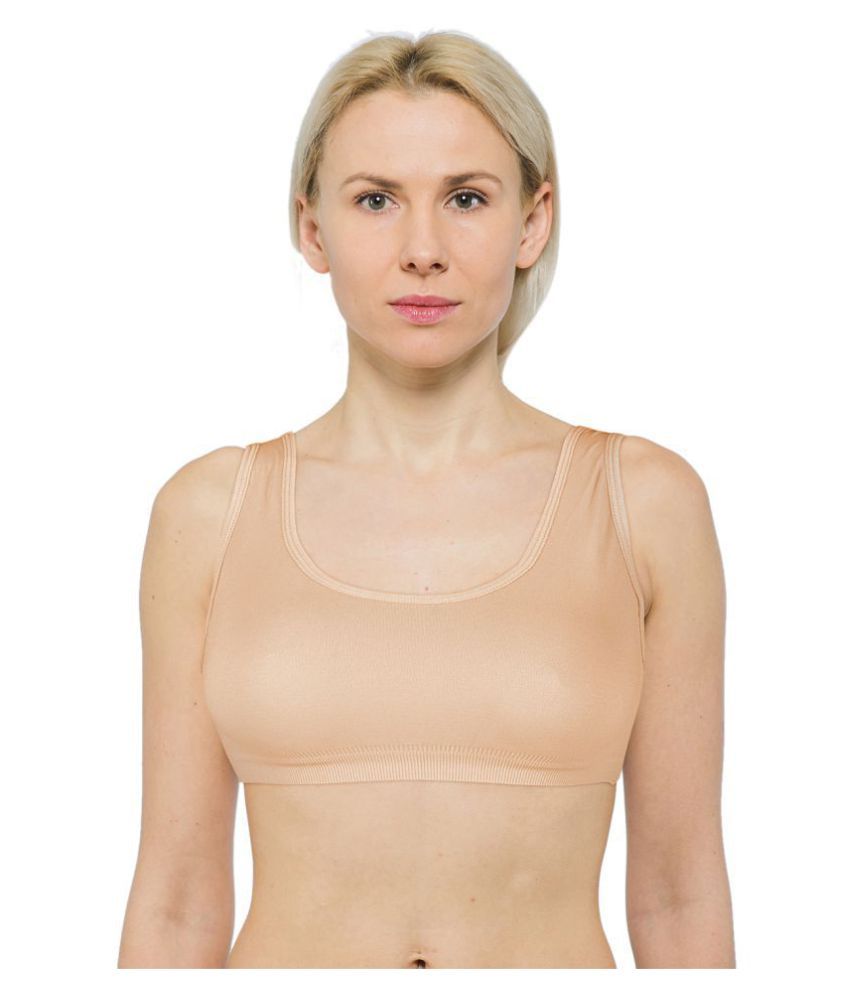     			Smooth & Style Cotton Lycra Air Bra - Beige