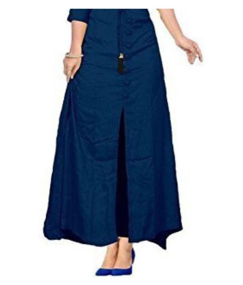 K J Enterprises Navy Rayon Aline Kurti Buy K J Enterprises Navy