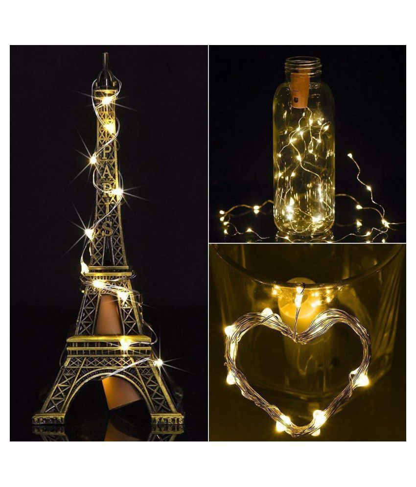 YUTIRITI Set of 5 Wine Bottle Cork Lights for Home Party Wedding Christmas Bar Jar Lamp Décor - Warm