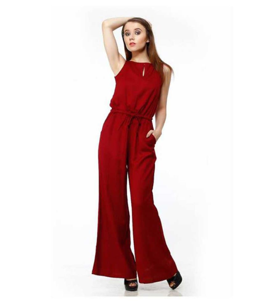 maroon jumpsuit