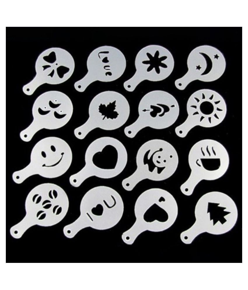 16 Pcs Plastic Coffee Stencils Drawing Mold Cappuccino Coffee Barista Stencils Template Coffee Foam Spray Cake Sugar Sieve Tools Buy Online At Best Price In India Snapdeal Check out some beautiful drawings made by stencils and we have also mentioned few links at the last of the post from where you can get free stencils. 16 pcs plastic coffee stencils drawing