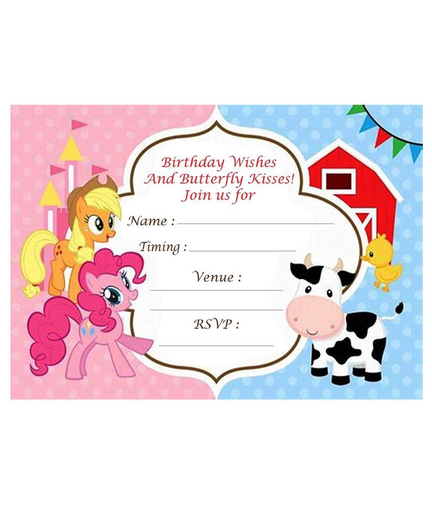Birthday Metallic Card Invitations With Envelopes Kids Birthday