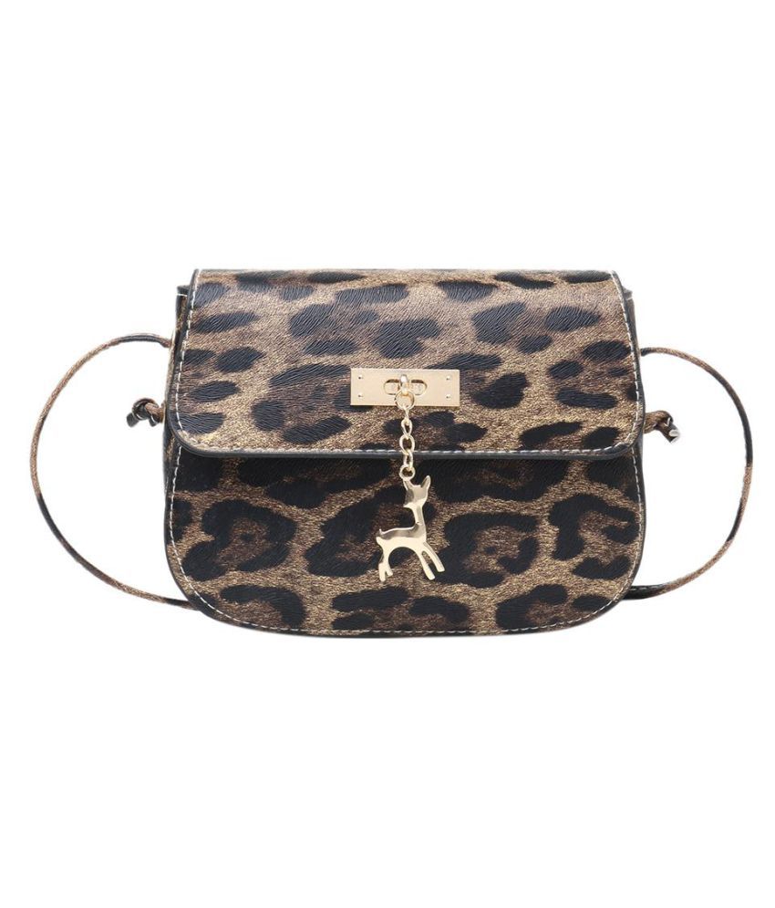 girls leopard print bag