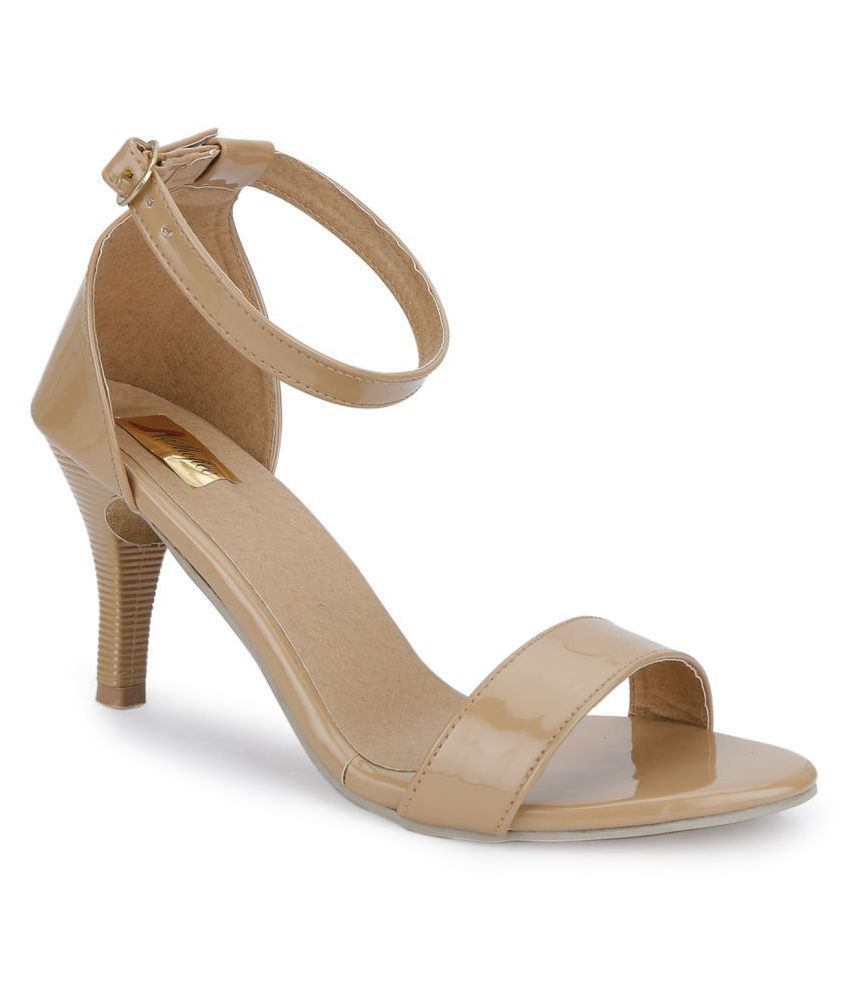 stiletto beige heels