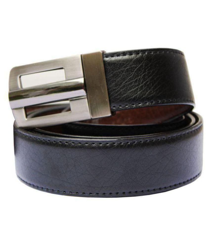 HARLIE KING Black Faux Leather Casual Belt: Buy Online at Low Price in ...