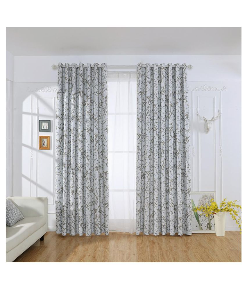 Branch Printed Home Blackout Curtains Living Bedroom Windows Decor Drapes Buy Branch Printed Home Blackout Curtains Living Bedroom Windows Decor Drapes Online At Low Price Snapdeal