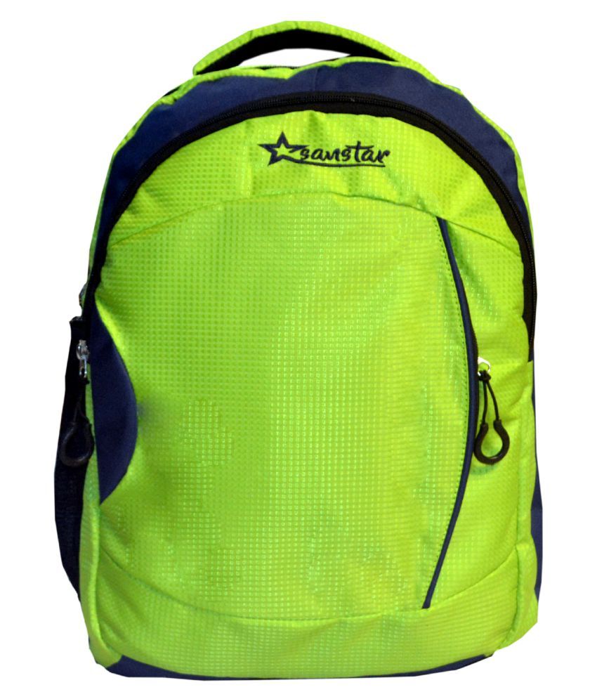 fluorescent green backpack