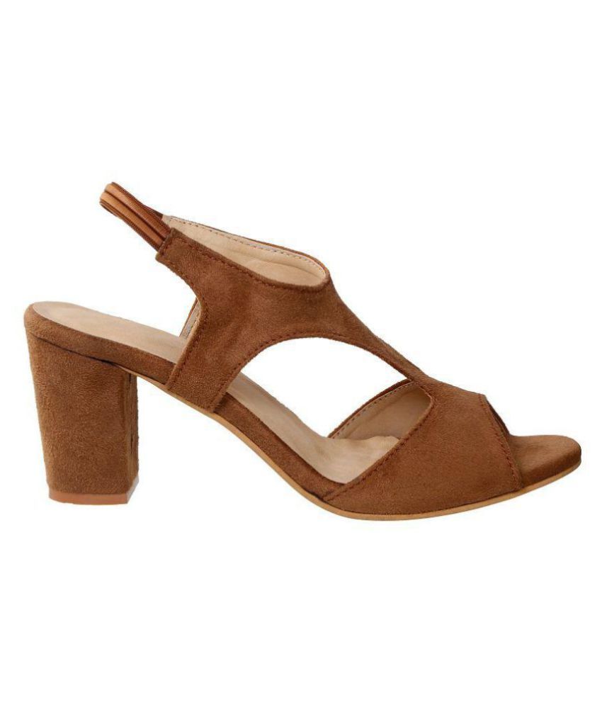 Zappy Tan Block Heels Price in India- Buy Zappy Tan Block Heels Online at Snapdeal
