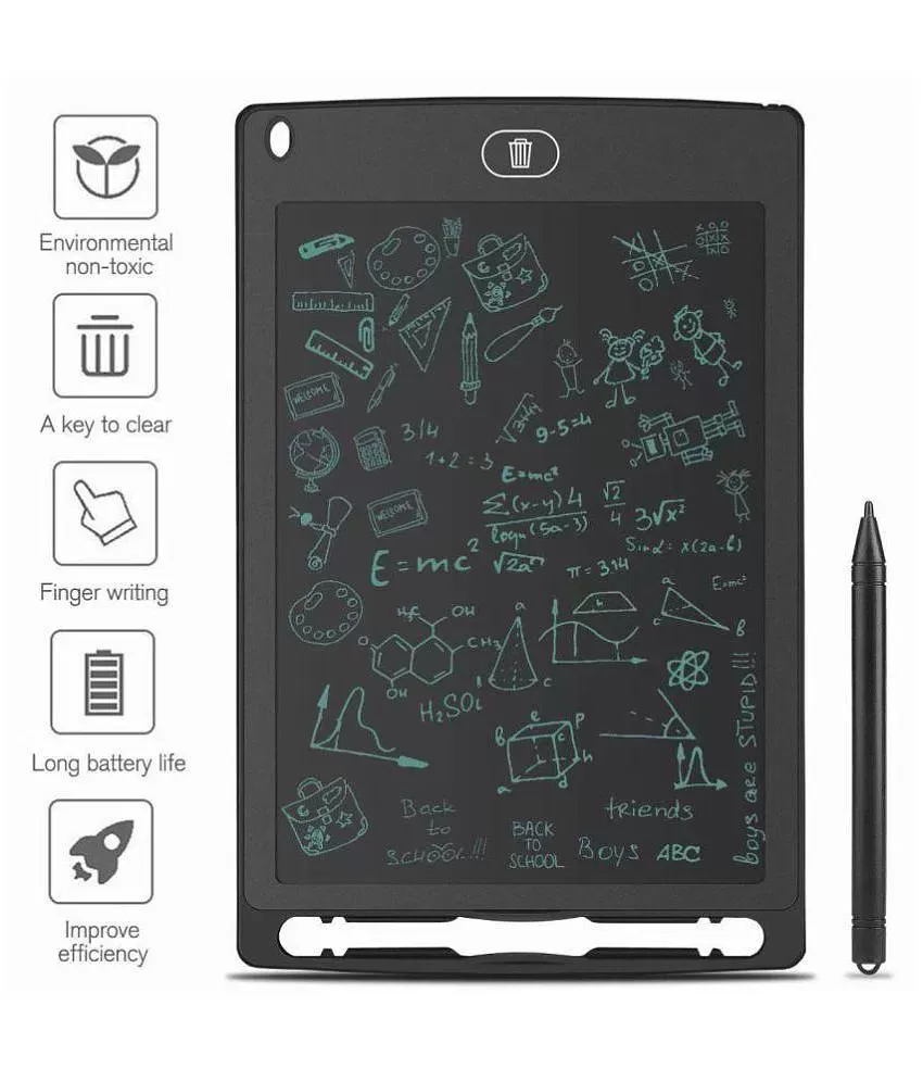 Link Kids LCD 10inch Color Writing Doodle Board Tablet Electronic Erasable  Reusable Drawing Pad Educational & Learning Toy - Black