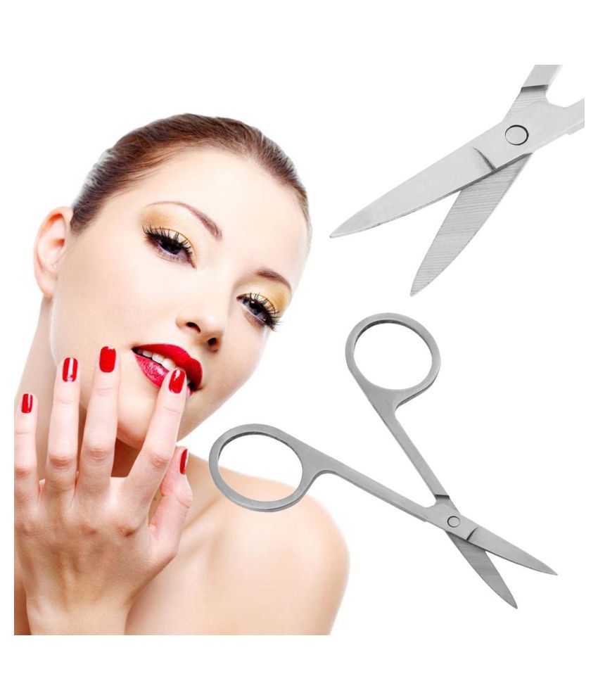 2pcs Makeup Scissor Eyebrow Eyelashes Stainless Steel Nose Hair