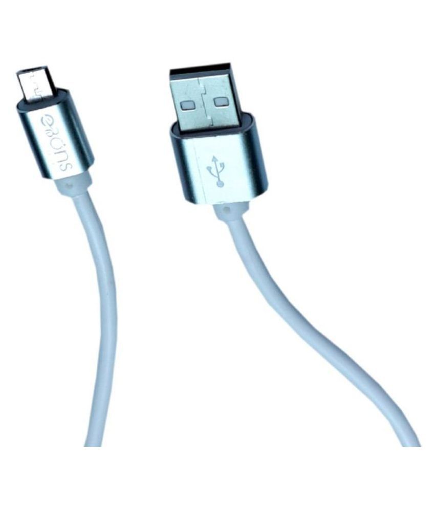 Ebons USB Data Cable White 1 Meter for MI, Redmi, Samsung, Vivo, Oppo