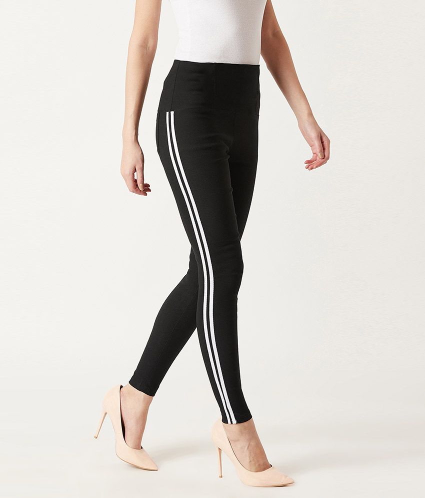     			Miss Chase Polyester Jeggings - Black