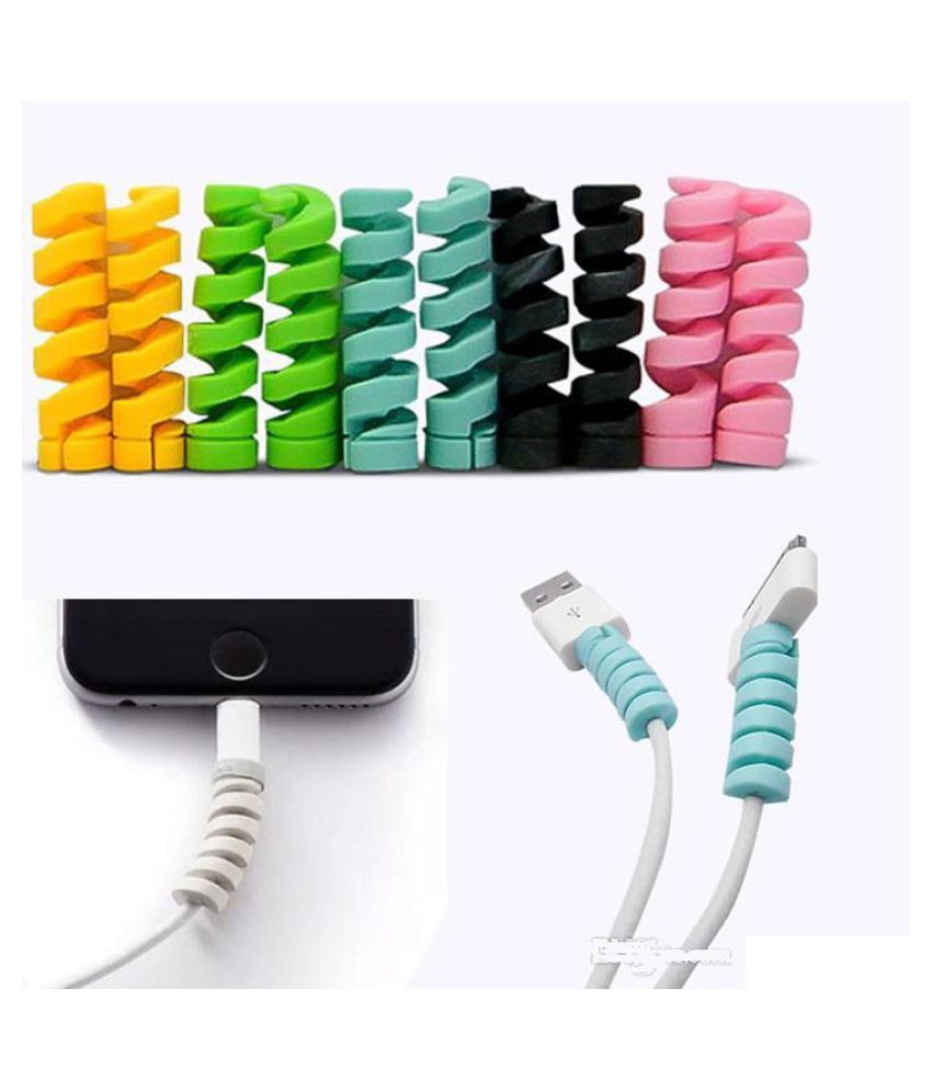 Totu Cable Protector, 32 Pcs Cable Saver Flexible Silicone Spiral USB